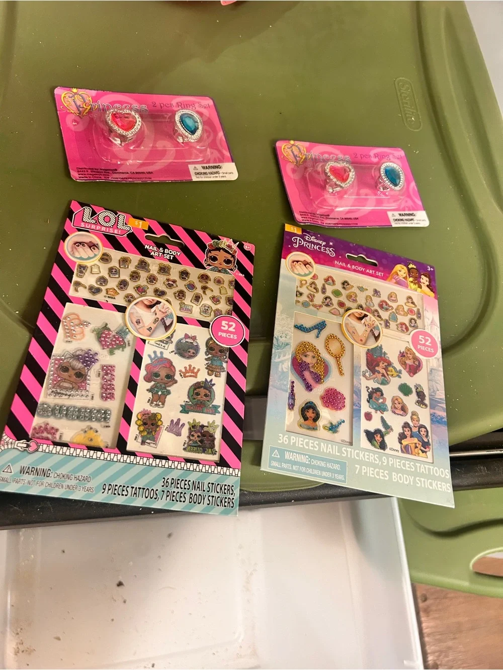 Girls Nail & Body Art Set & Play Rings